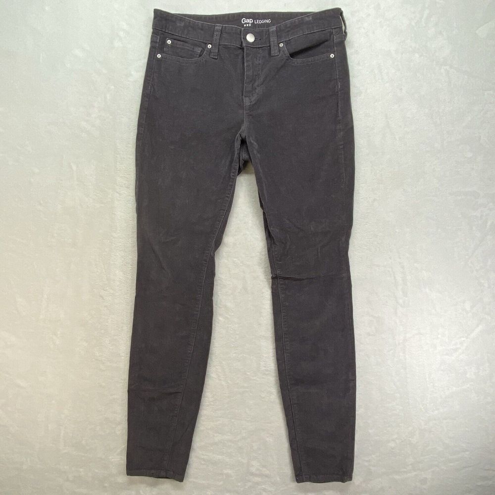 Gap Corduroy Pants Womens 4 Legging Silver Bells slim leg‎ gray